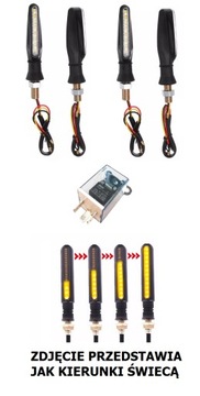KIERUNKOWSKAZY KIERUNKI LED DYNAMICZNE 12 LED Kolor Carbon