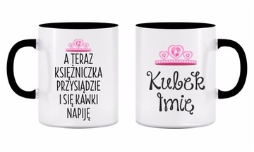 KUBEK KSIĘŻNICZKI DO KAWY KSIĘŻNICZKA IMIĘ NADRUK