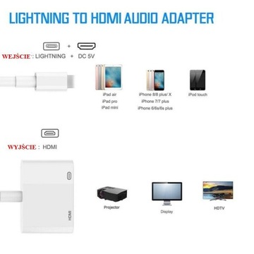 АДАПТЕР LIGHTNING АДАПТЕР HDMI AV iPad iPhone
