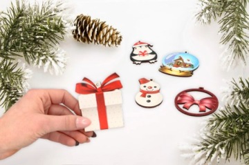 ДЕРЕВЯННАЯ безделушка ДЛЯ ЕЛКИ, праздничное украшение Б