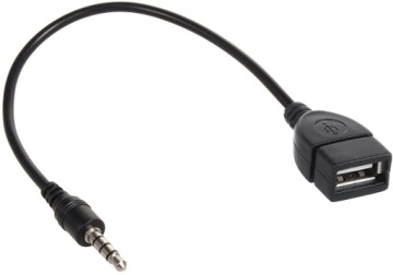 KABEL PRZEWÓD PRZEJŚCIÓWKA JACK 3,5mm 4P AUX NA USB OTG Maclean MCTV-693