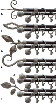 ДВОЙНОЙ КАРДИН 200 см 2.0 MOTIVE Кованые карнизы