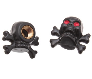 NAKRĘTKI NA WENTYL WENTYLE CZASZKA Z PISZCZELAMI 2