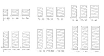 mały grzejnik ozdobny VIP 99 x 50 kolory RAL