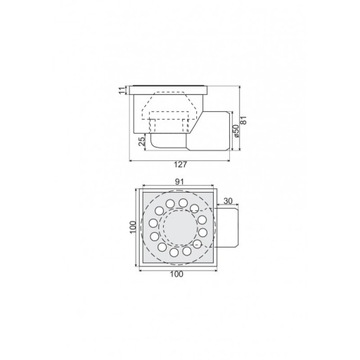 ДРЕНАЖ МАРКИ FI 50 10x10 БОКОВОЙ МЕТАЛЛ