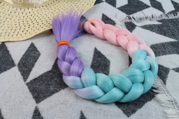 СИНТЕТИЧЕСКИЕ волосы для косичек ЦВЕТНЫЕ косички НАРАЩИВАНИЕ ВОЛОС ОМБРЕ