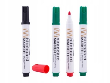 Маркеры, фломастеры, сухостираемые маркеры, 4 шт.