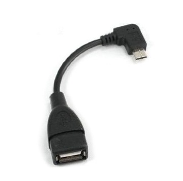 Kabel Adapter KĄTOWY HOST Micro USB 2.0 OTG LEWY