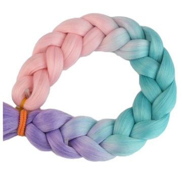 СИНТЕТИЧЕСКИЕ волосы для косичек ЦВЕТНЫЕ косички НАРАЩИВАНИЕ ВОЛОС ОМБРЕ