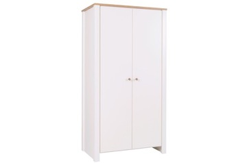 POJEMNA SZAFA dwudrzwiowa 105cm DO SALONU CREM/DĄB