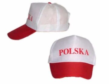 CZAPKA Z DASZKIEM BIAŁO-CZERWONA KIBIC KIBICA (T)