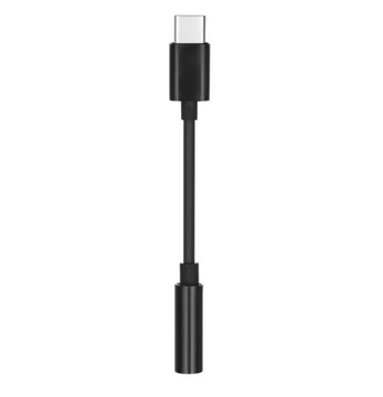 Adapter audio jack z 3,5mm na TYP C czarny