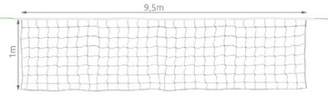 СЕТКА ТЕННИСНАЯ ВОЛЕЙБОЛЬНАЯ ДЛЯ БАДБИНТОНА 9,5 х 1 м с веревкой ПОПУЛЯРНАЯ