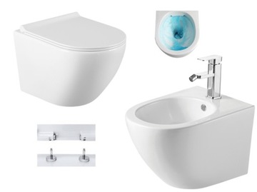 MEXEN ZESTAW LENA STELAŻ MISKA WC DESKA WOLNOOPADAJĄCA BIDET
