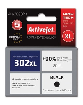 CZARNY TUSZ DO HP - 302XL - 20ml F6U68AE AH-302BRX