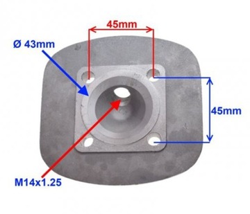 ГОЛОВКА ЦИЛИНДРА ВЕЛОСИПЕДНОГО ДВИГАТЕЛЯ 80cc