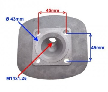 Велосипедный двигатель Головка блока цилиндров Двигатель объемом 80 куб.см