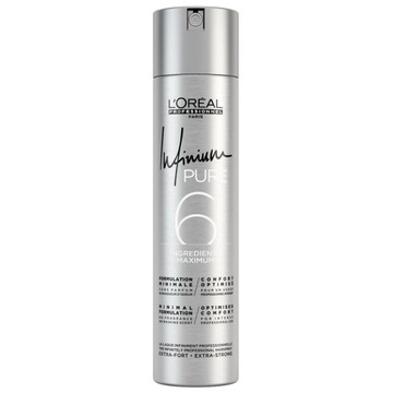 Loreal Infinium Pure Extra Strong 4 lakier niepylący do włosów 500ml