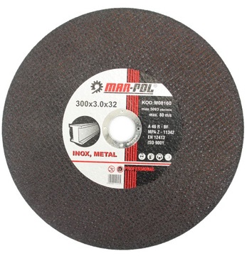 TARCZA DO CIĘCIA METALU 300 MM INOX METAL