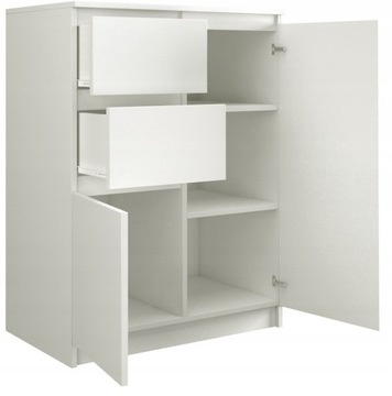 КОМОД 97СМ 2 x ДВЕРИ 2 ЯЩИКА 2D2S БЕЛЫЙ