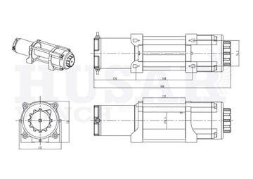 ЛЕБЕДКА, ТРОСОВАЯ ЛЕБЕДКА 2495КГ 12В СТАЛЬНОЙ ТРОС