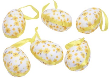 6 x PISANKI WIELKANOCNE jajka zawieszki stroik kol