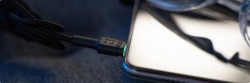 Kabel USB do USB-C Typ C 2m GC Ray z podświetleniem LED Quick Charge 3.0