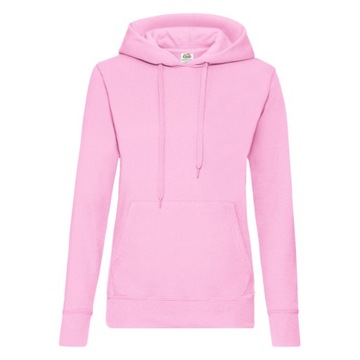 Bluza z kapturem damska FRUIT CLASSIC, j.różowy S