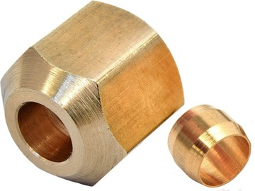 DOCISK NAKRĘTKA + BARYŁKA RURKI MIEDZI 8mm KOMPLET