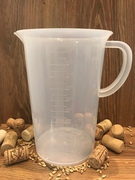 ZLEWKA PP 2000ML Z UCHEM I WYLEWEM SKALA TŁOCZONA