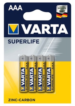 BATERIE CIENKIE VARTA SUPERLIFE AAA R3 4szt