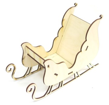 ОРНАМЕНТ-ДЕКОР САНКИ САНТЫ САНТЫ 3D KX92