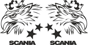 NAKLEJKI SCANIA GRYF NOWY WZÓR 33x40 + GRATISY