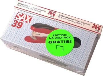 Zszywacz 39 do 25 kartek czerwony biurowy