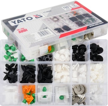 НАБОР АВТОМОБИЛЬНЫХ ЗАЖИМОВ AUDI 160 ШТ YATO