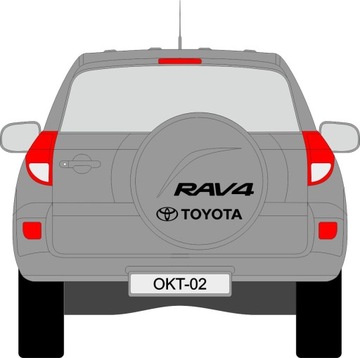 Наклейки на крышку запасного колеса TOYOTA RAV4