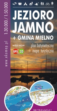 MAPA BATYMETRYCZNA JEZ. JAMNO + GMINA MIELNO GPS