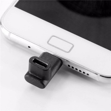 Угловой адаптер USB-C M/F, снизу вверх