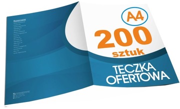 TECZKI OFERTOWE Firmowe A4 z NADRUKIEM 200 sztuk