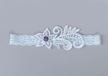 СВАДЕБНАЯ ПОДВЯЗКА синяя сапфир синий