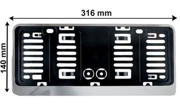 RAMKI DO MAŁYCH TABLIC NREJESTRACYJNYCH 305x114mm USA JAPONIA 2SZT CHROM