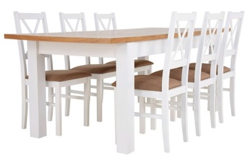 Zestaw SKANDYNAWSKI Stół 90x170/250 i 6 krzeseł