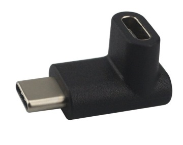 Угловой адаптер USB-C M/F, снизу вверх