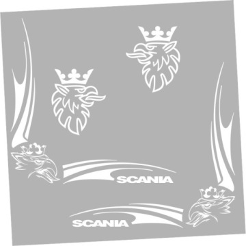 Наклейки на углы боковых окон SCANIA + GRYF
