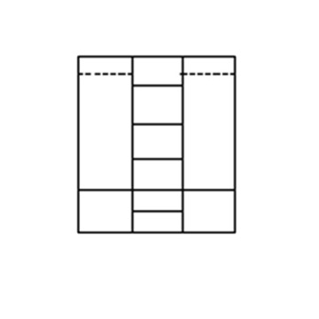 ЭЛЕГАНТНЫЙ КЛАССИК высокий шкаф ШКАФ полка