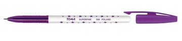 Długopis TOMA SUPERFINE gwiazdki TO-059 fioletowy