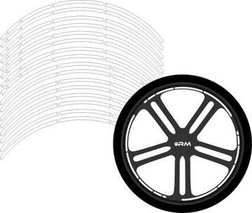 Наклейки на диски RIMS STRIPES 15-21 дюйм 8 мм №2