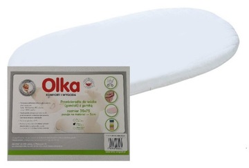 OLKA Prześcieradło do wózka jersey 35x75 białe
