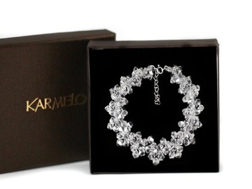 Bransoletka ślubna z kryształami Swarovski BR21