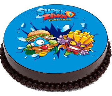 OPŁATEK NA TORT SUPER ZINGS Figurki koło 20cm